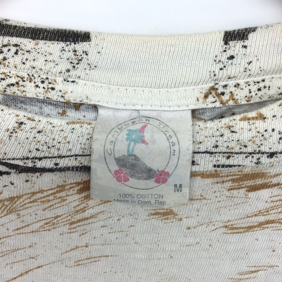 VINTAGE Single Stitch 80s All Over Native American Print Cropped Top - Picture 7 of 13